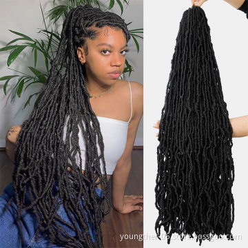 Nu Faux Locs Braid 18inch Most Natural Crochet Braid Goddess  Nu Faux Locs Fiber Synthetic Hair African  Hair Extension
